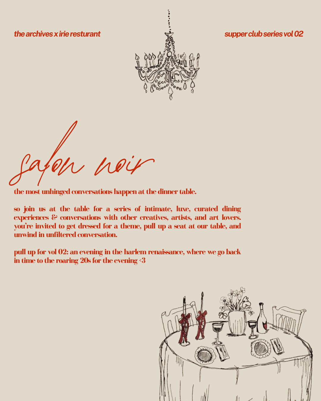 supper club vol 2: salon noir | an evening in the harlem renaissance